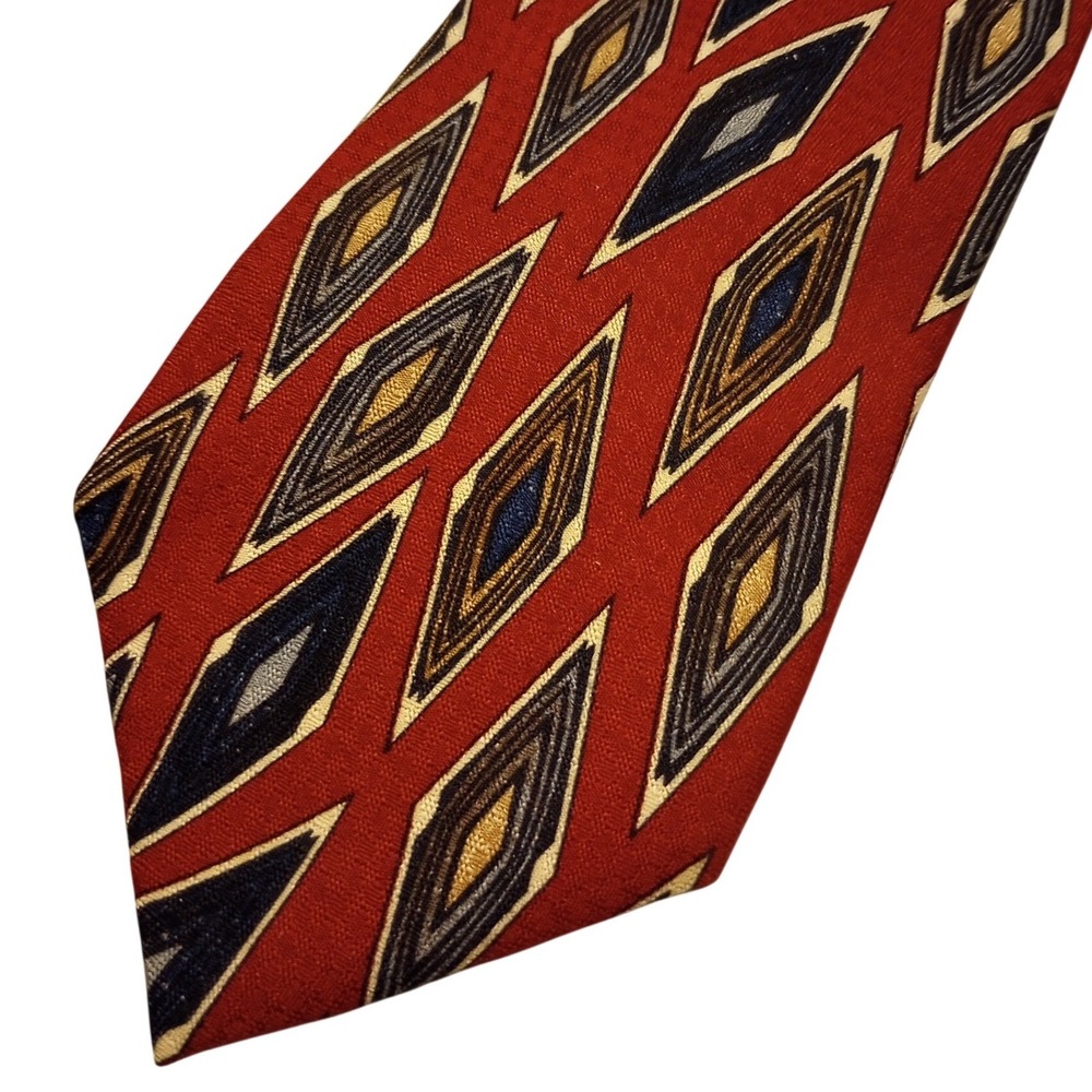 Gitman Brothers Pure Silk Diamond Pattern Men's Neck Tie‎ Made in USA